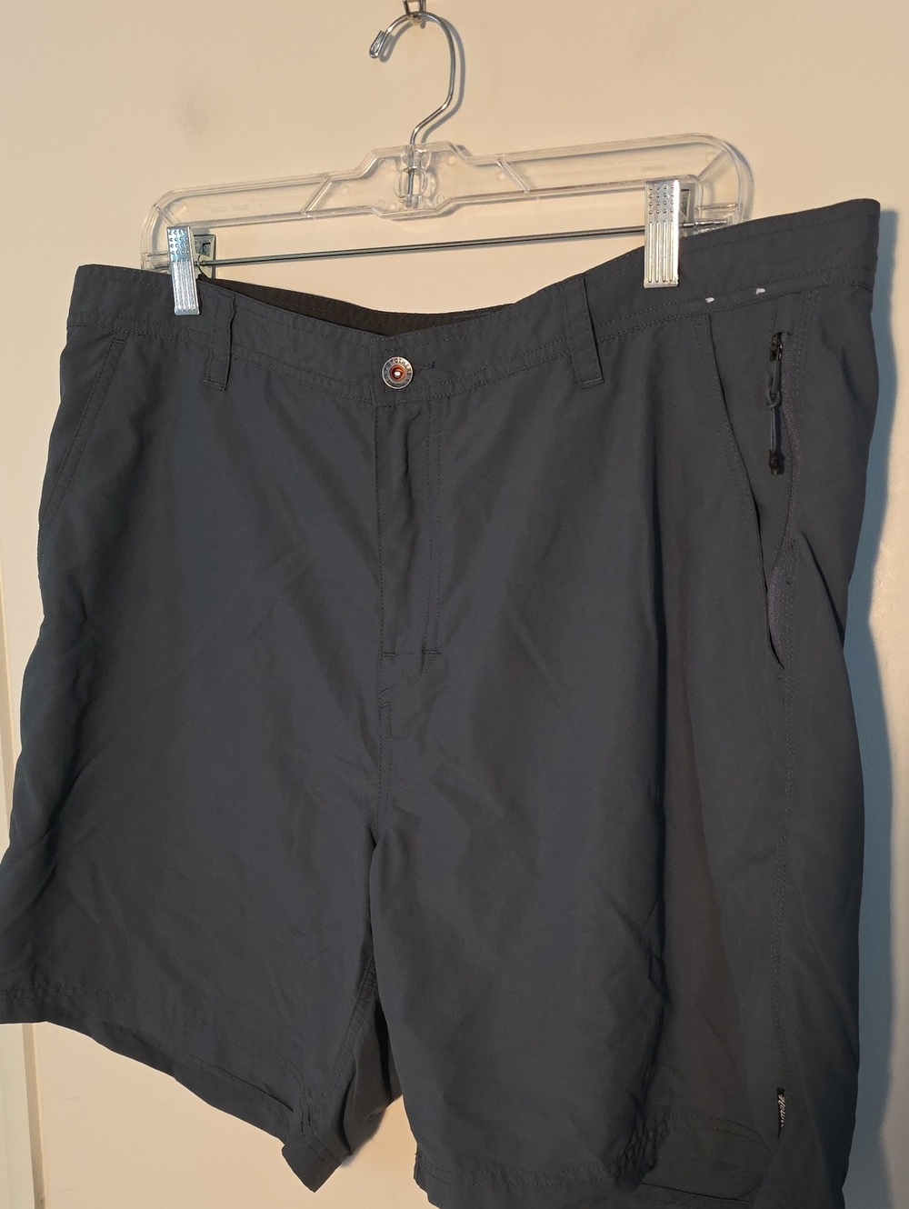 Howler Brothers Men's Quick-Dry Teal Gray Performance Shorts 38W 7" Inseam